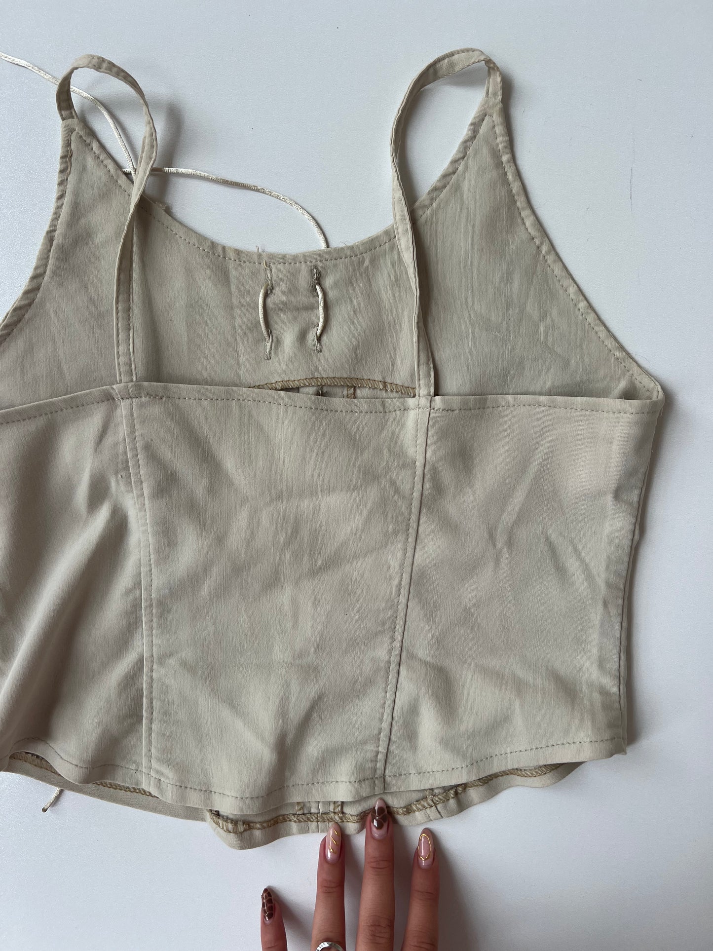 00s cream corset cami- size XS