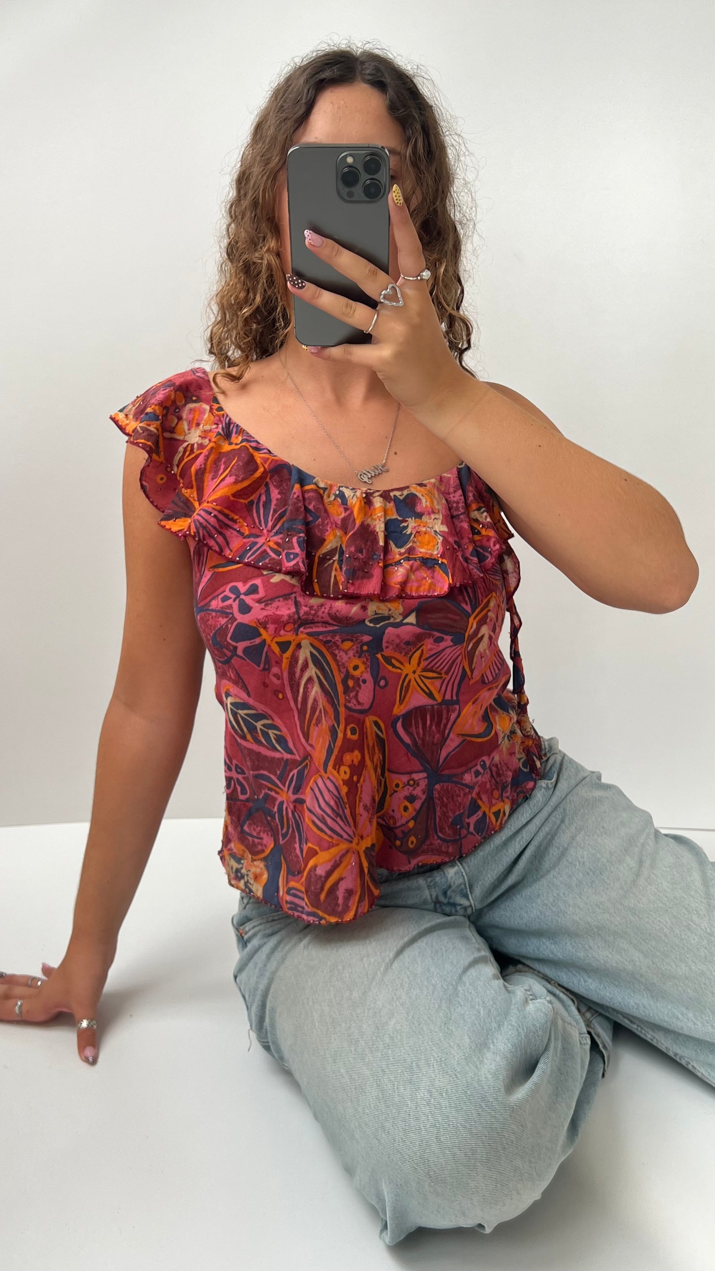 00s DKNY patterned cami- size S