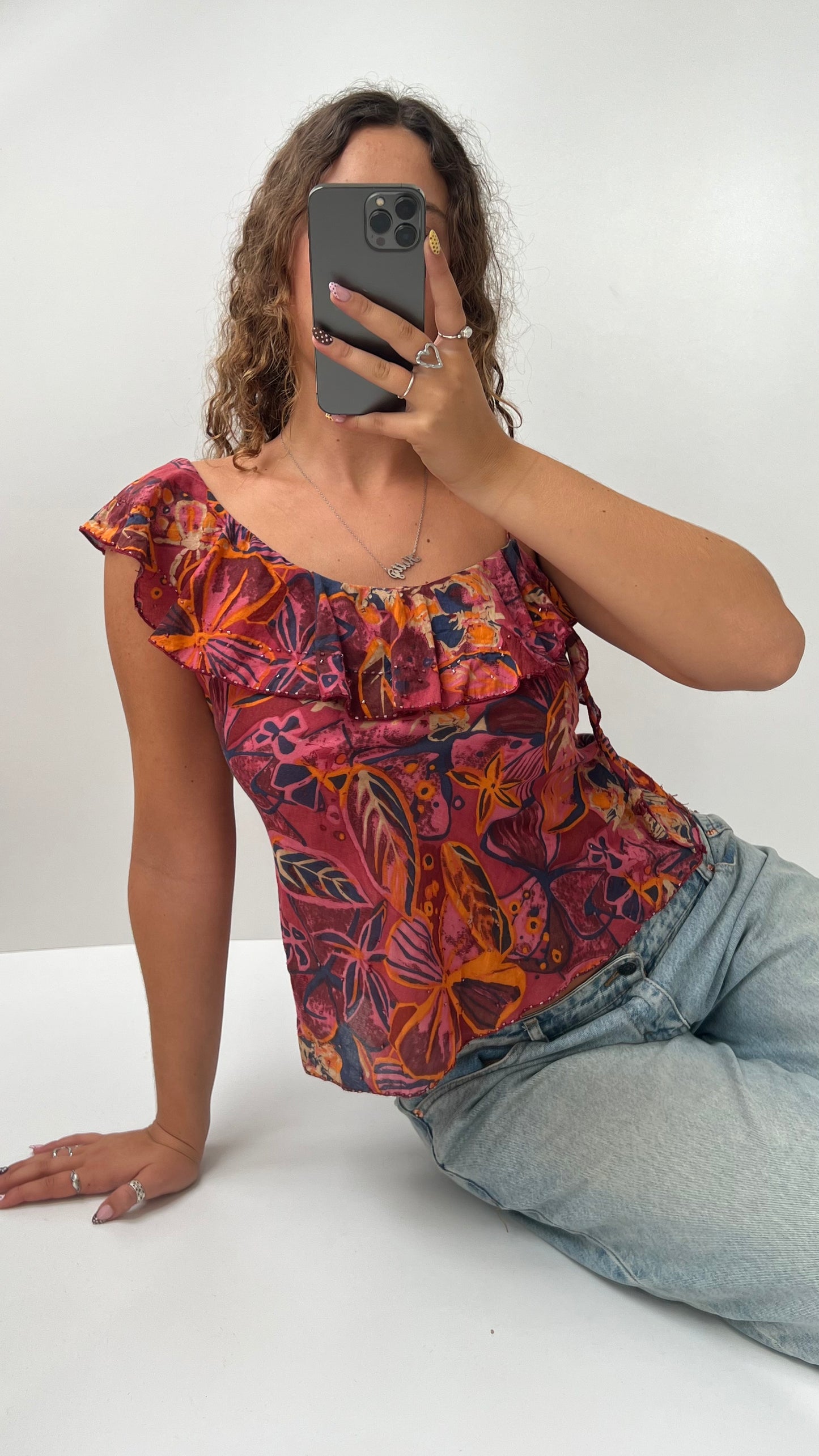 00s DKNY patterned cami- size S