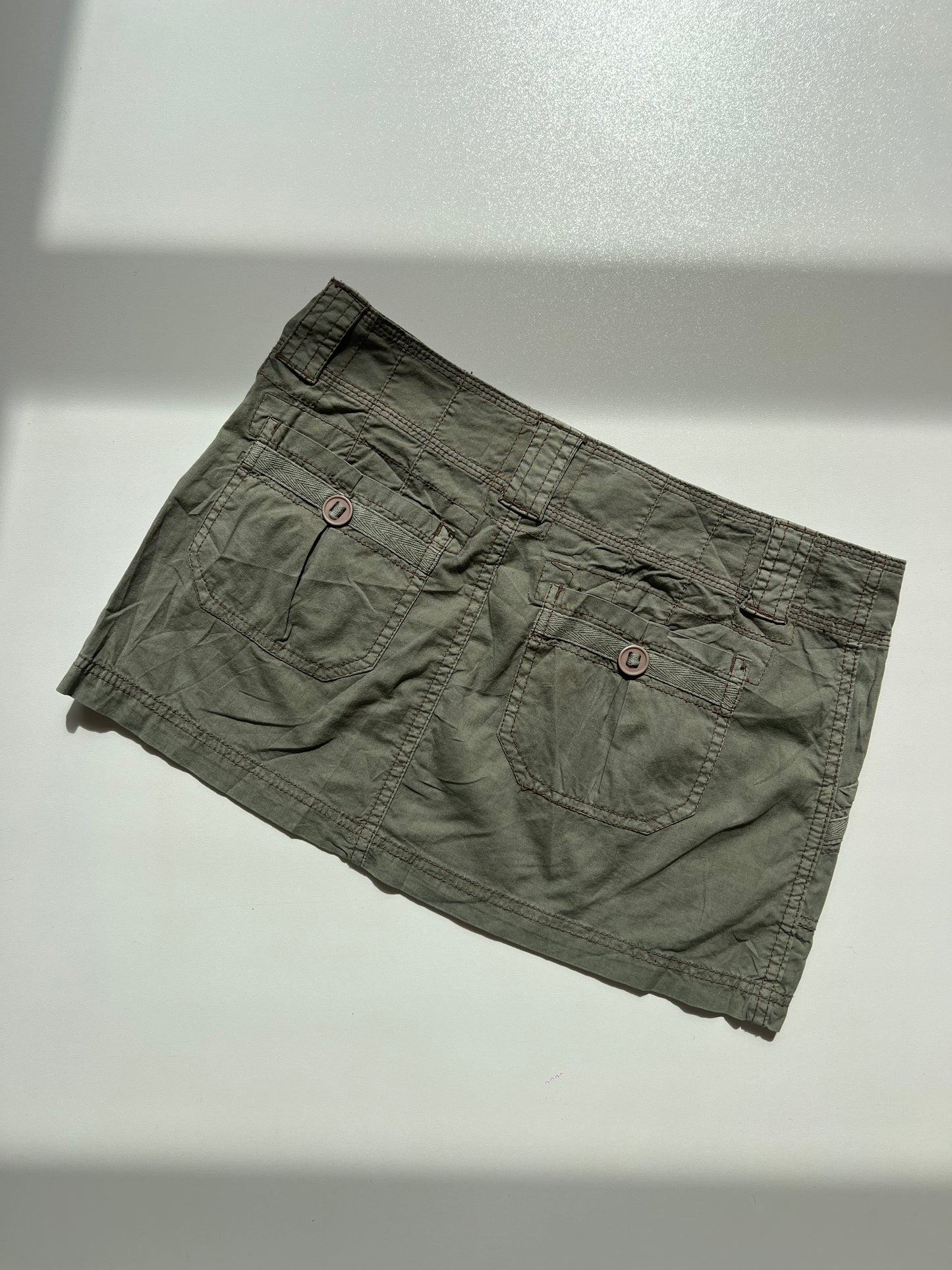 00s khaki mini skirt- size XS