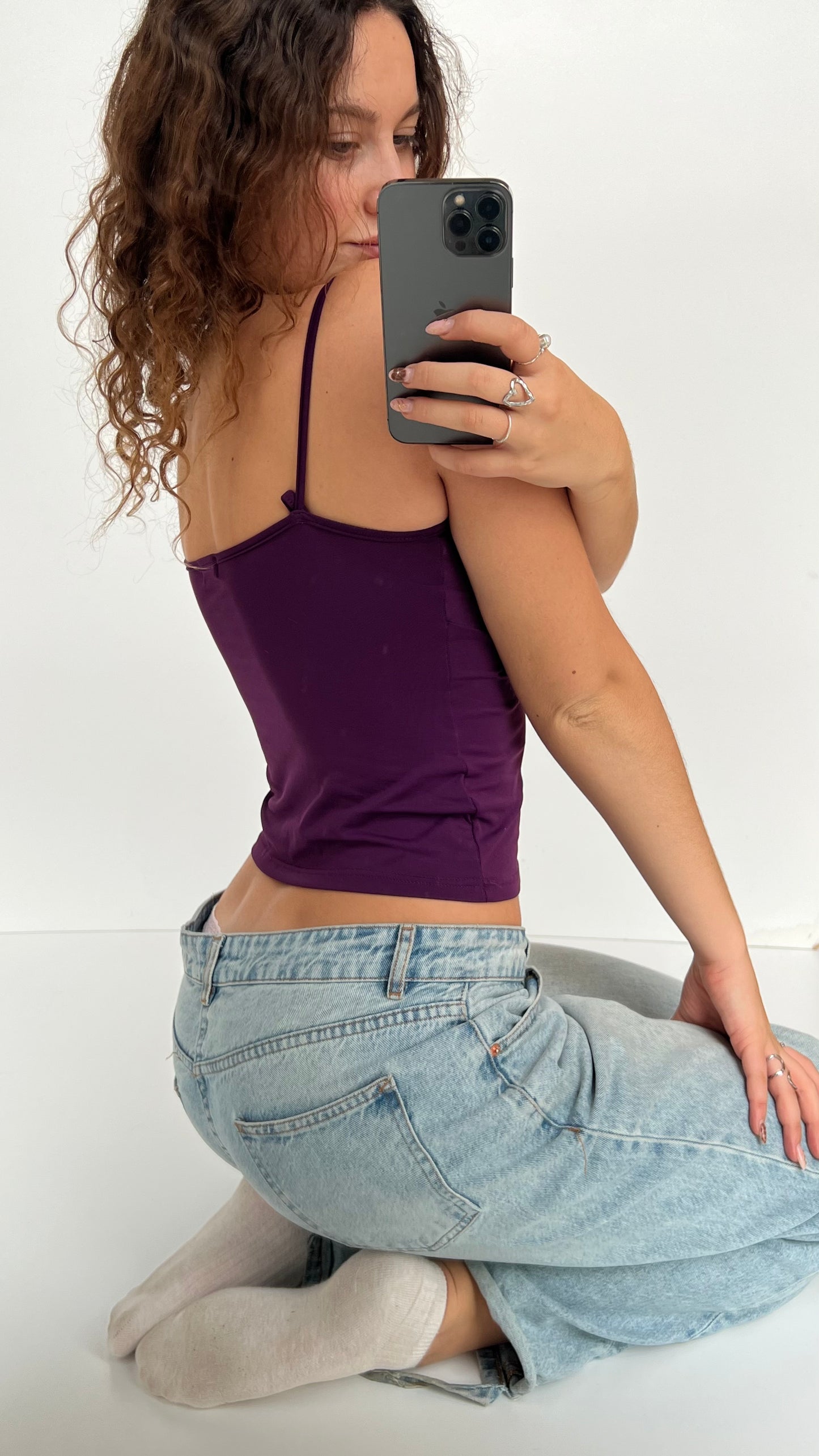 00s purple lace cami- size S