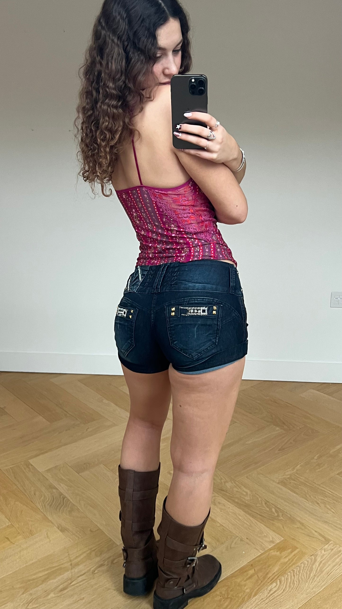 00s denim shorts / skirt 2 in 1- size M