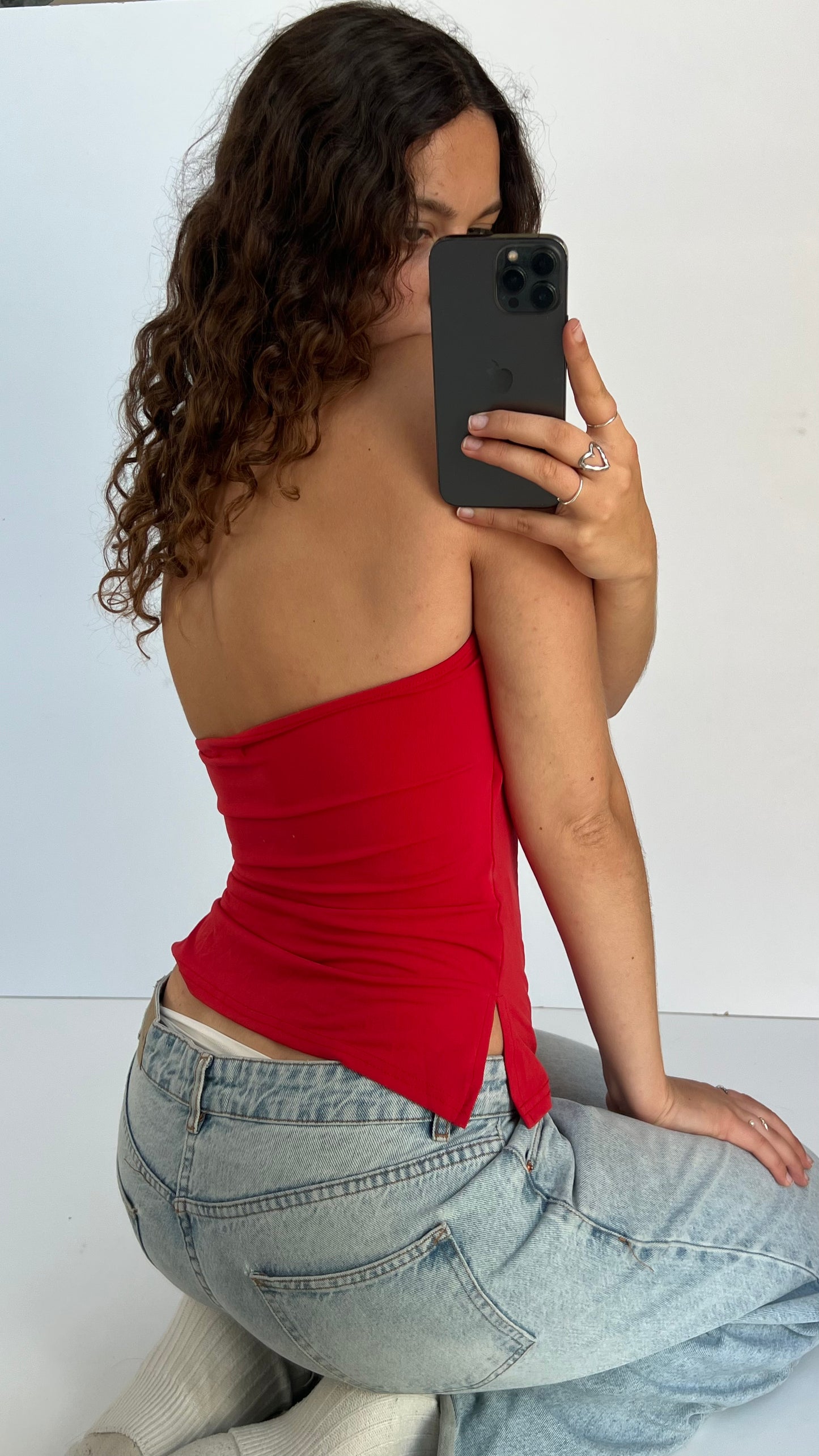 00s red buckle cami- size M