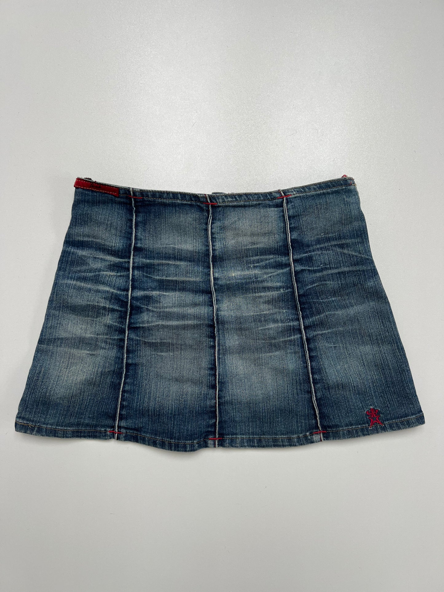 00s low rise denim mini skirt- size XS