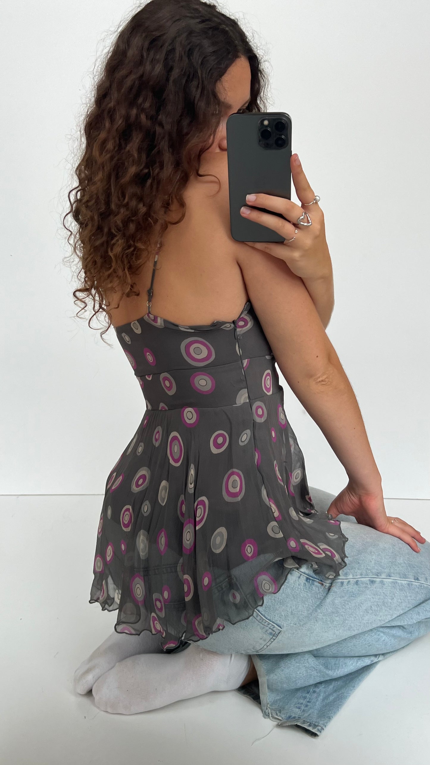 00s grey mesh cami- size M