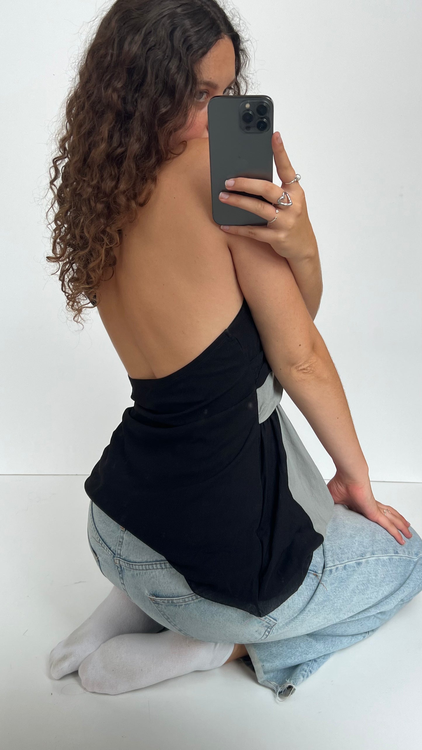00s black grey pink cami- size L