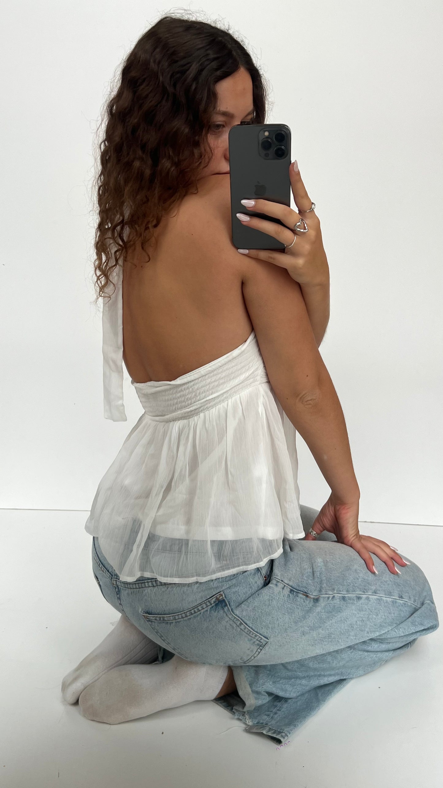 00s white babydoll cami- size XS