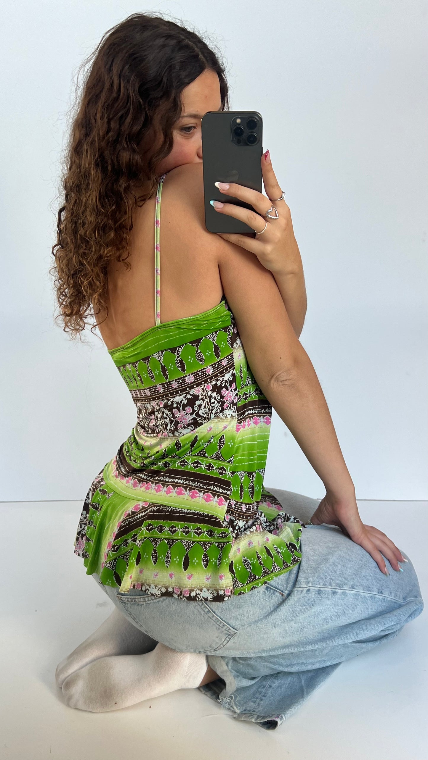 00s green babydoll cami- size XL