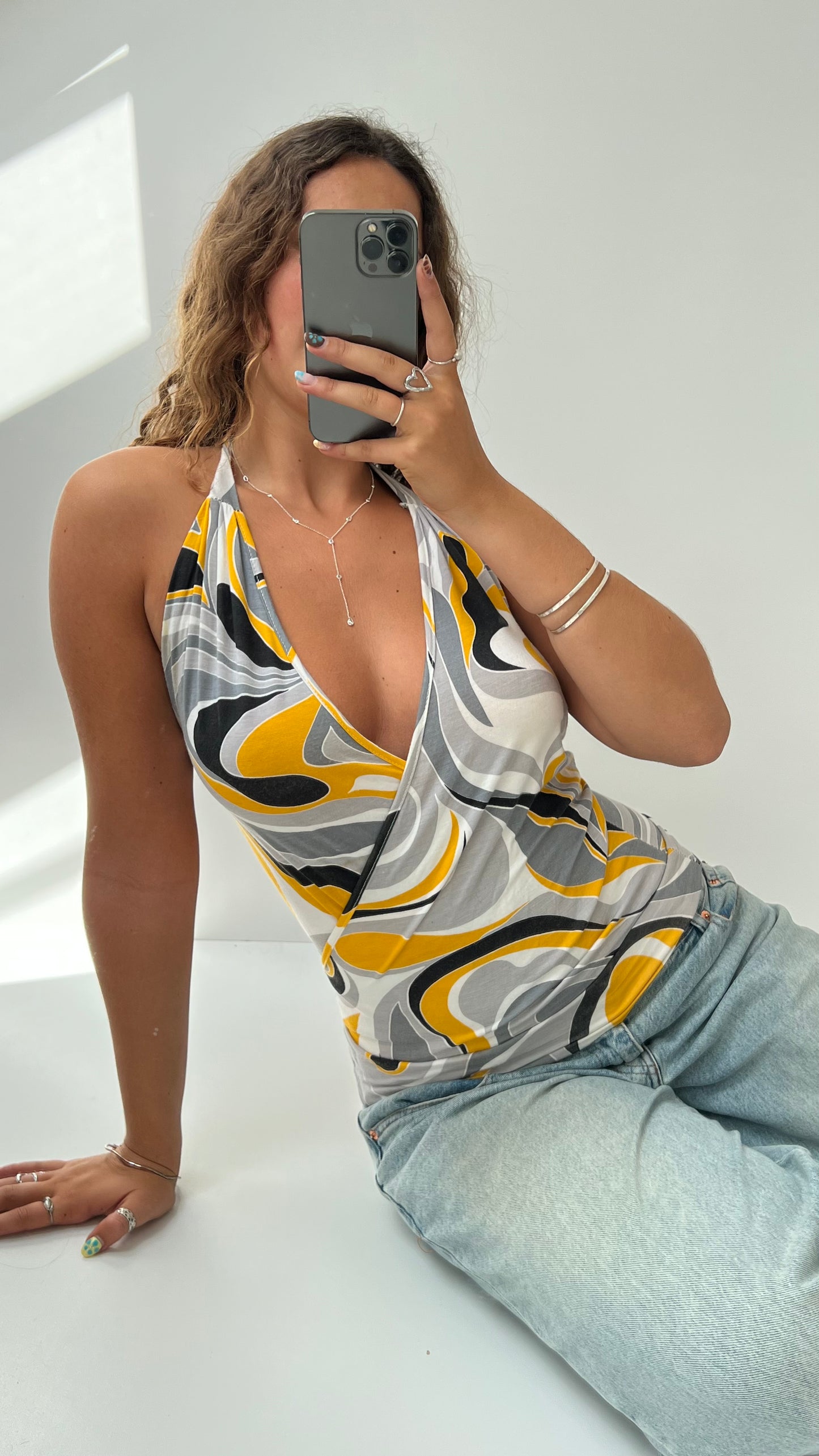 00s yellow halter cami- size S/M