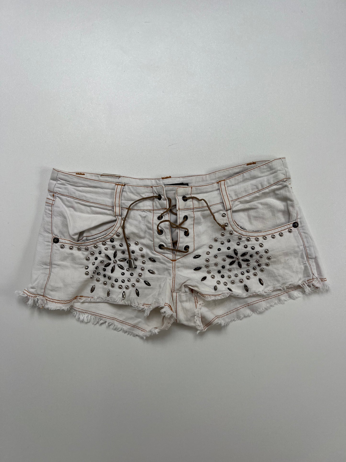 00s white micro shorts- size XS