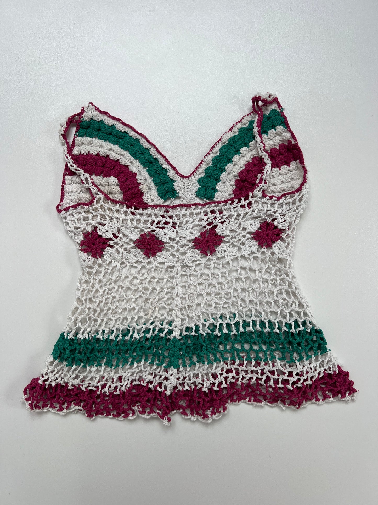 00s white crochet cami- size XS