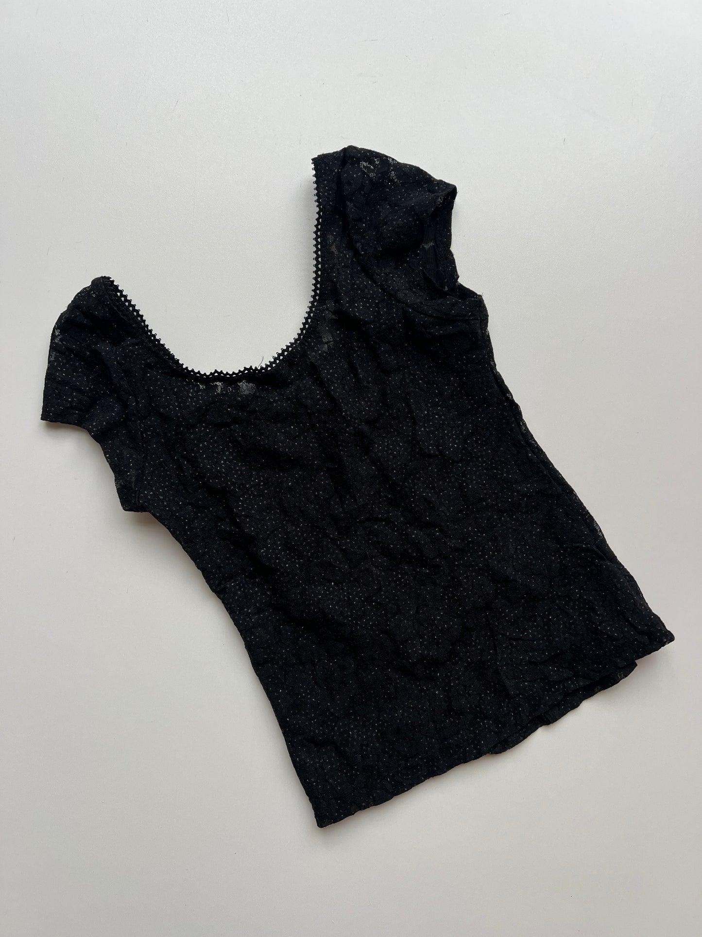 00s black mesh cami- size XS