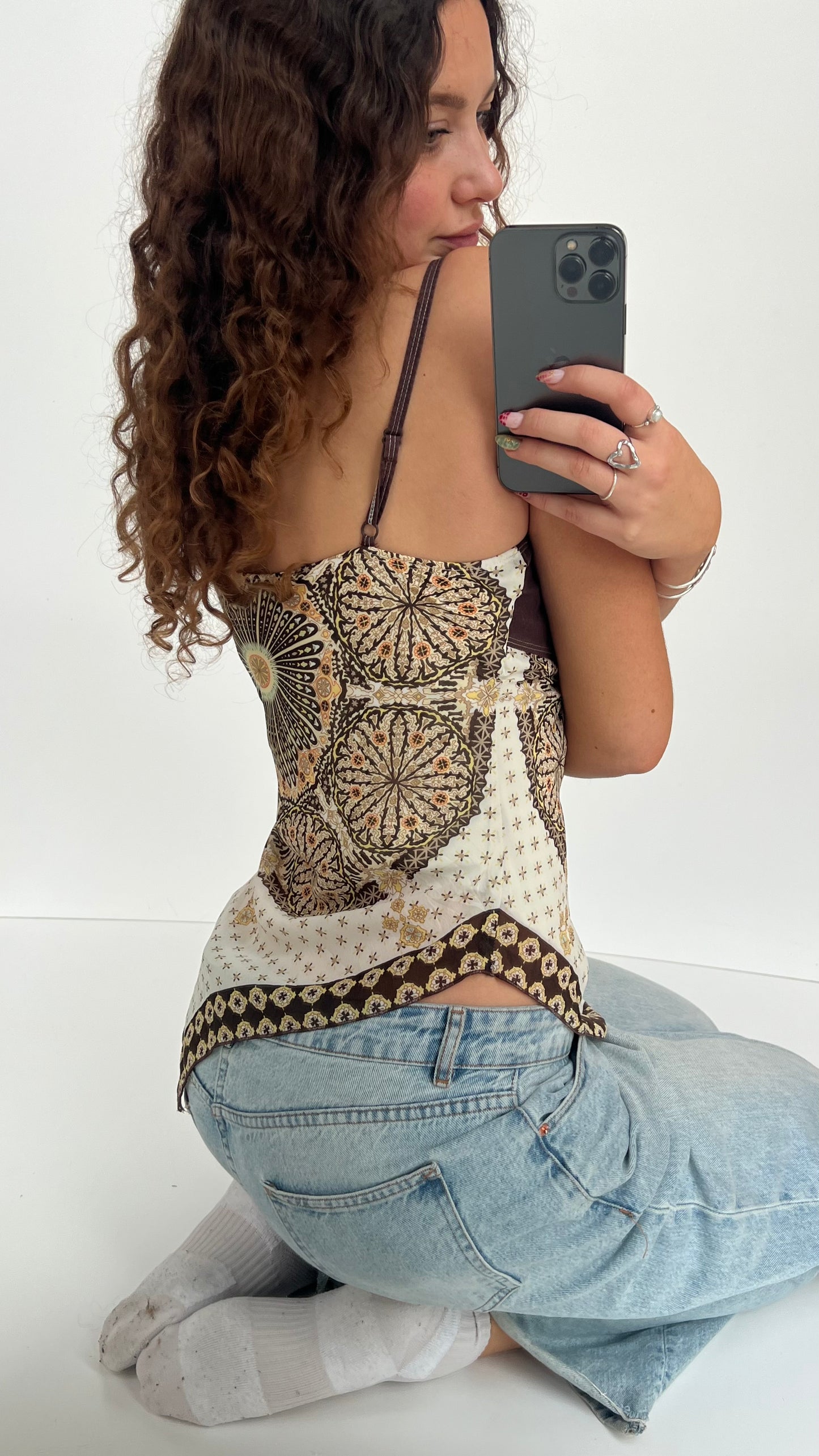 00s brown mesh cami- size L