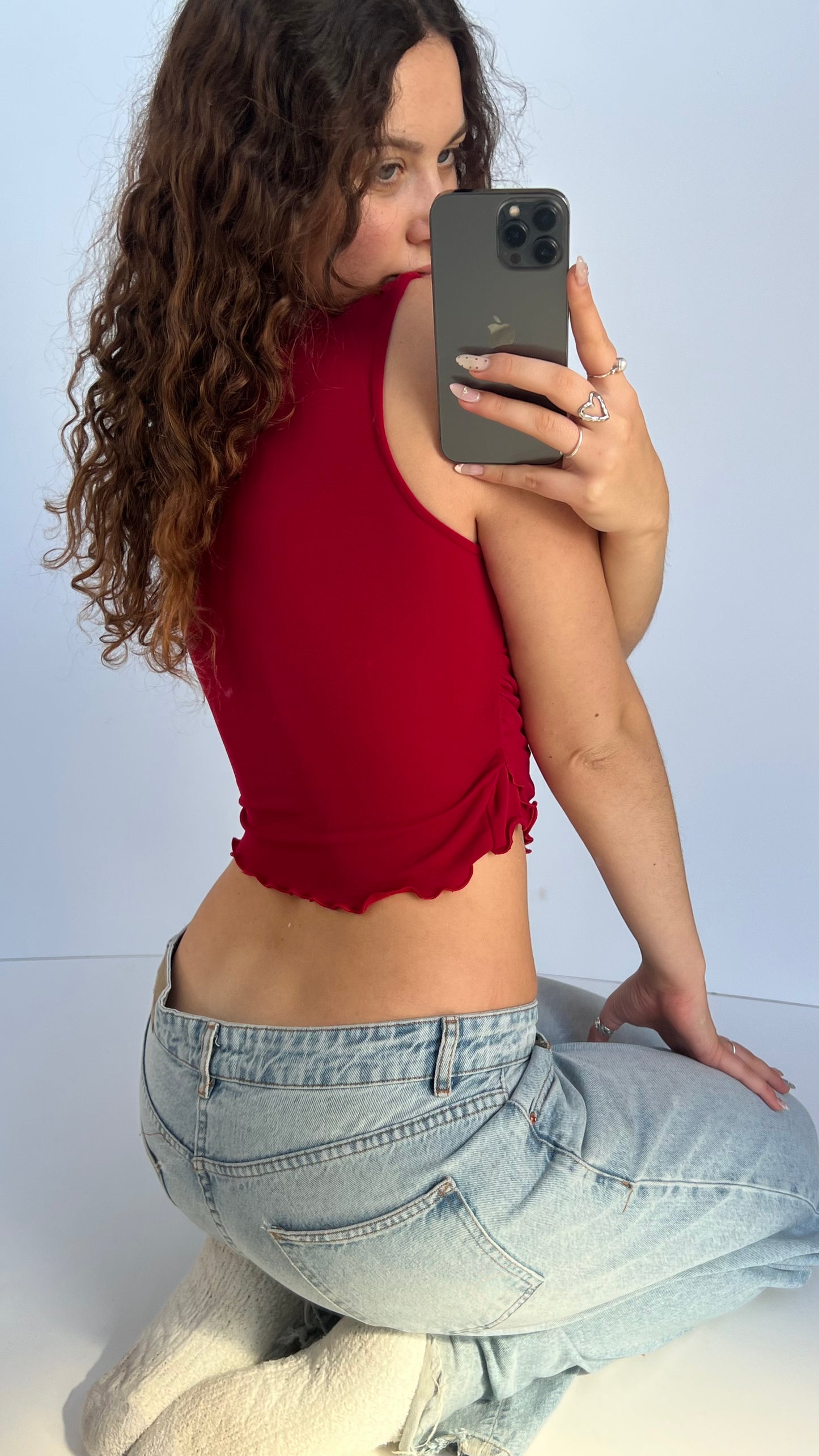00s red tank top- size S