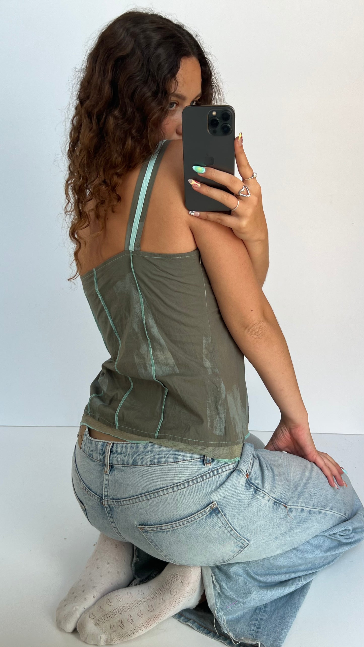 00s khaki cargo cami- size L