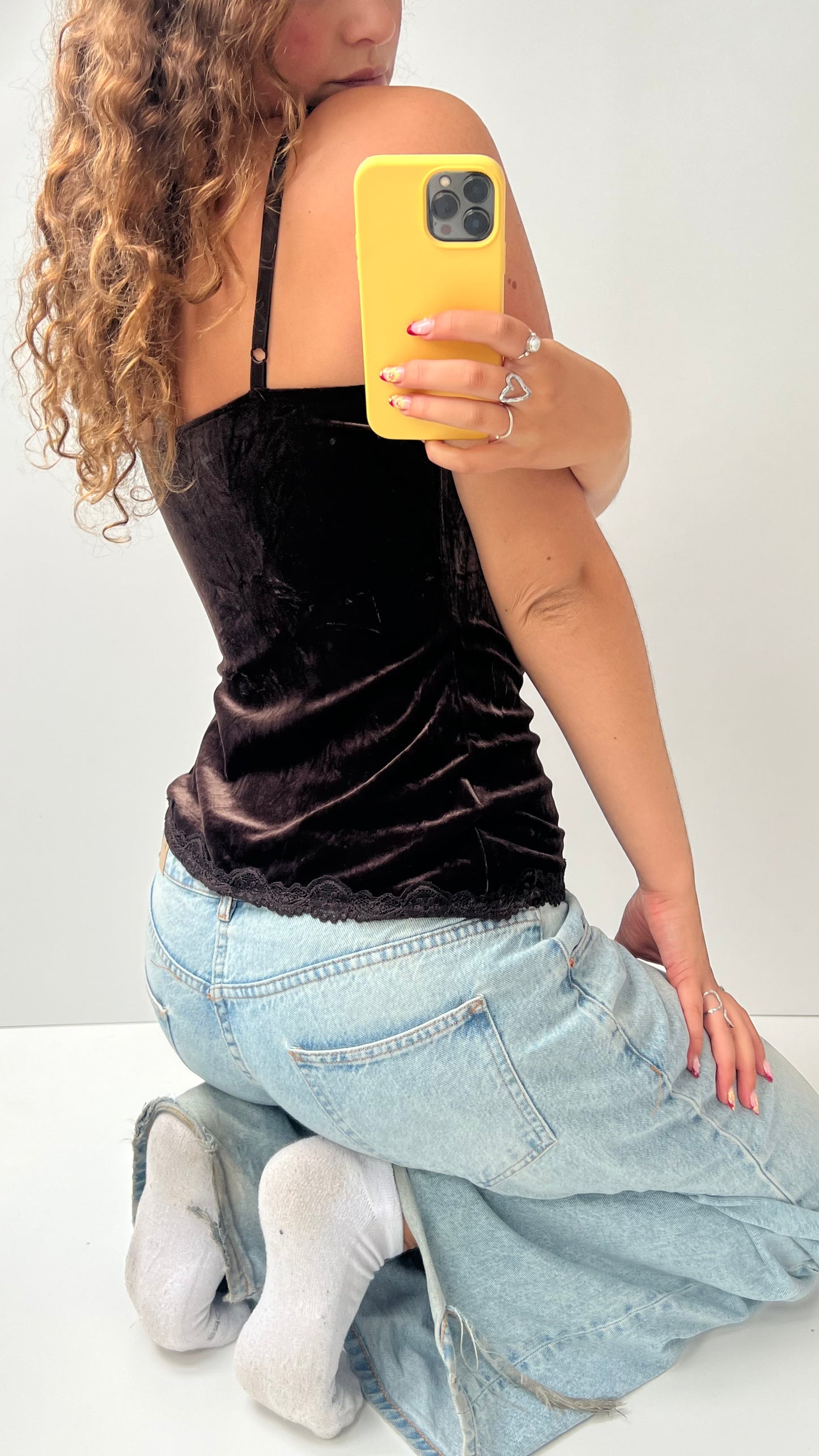 00s brown velvet cami- size S