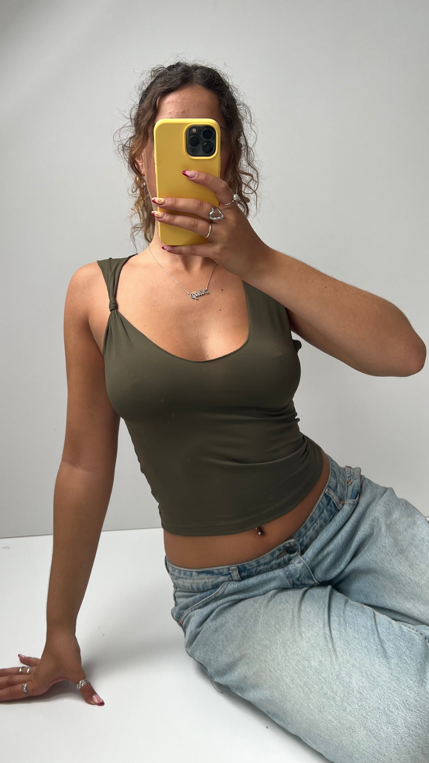 00s khaki cami top- size S