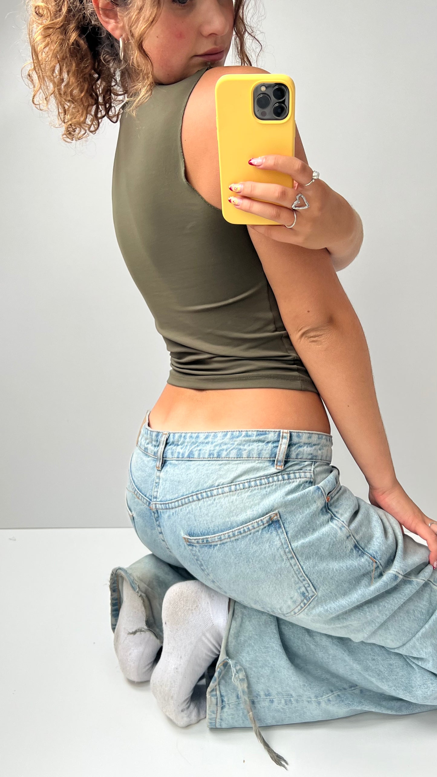 00s khaki cami top- size S