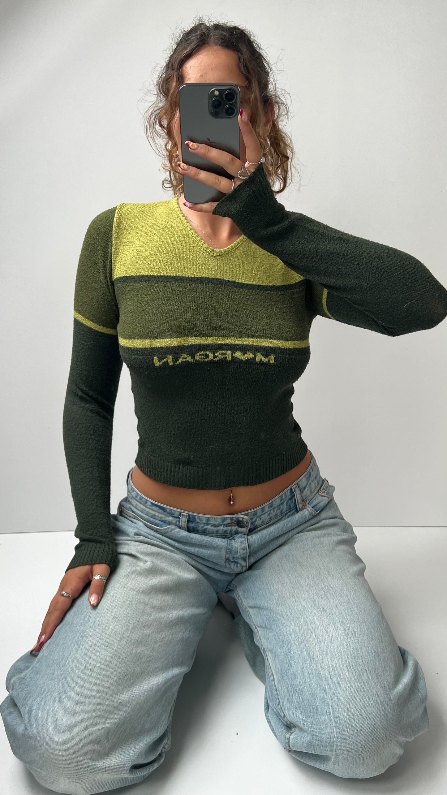 00s Morgan De Toi green jumper- size S