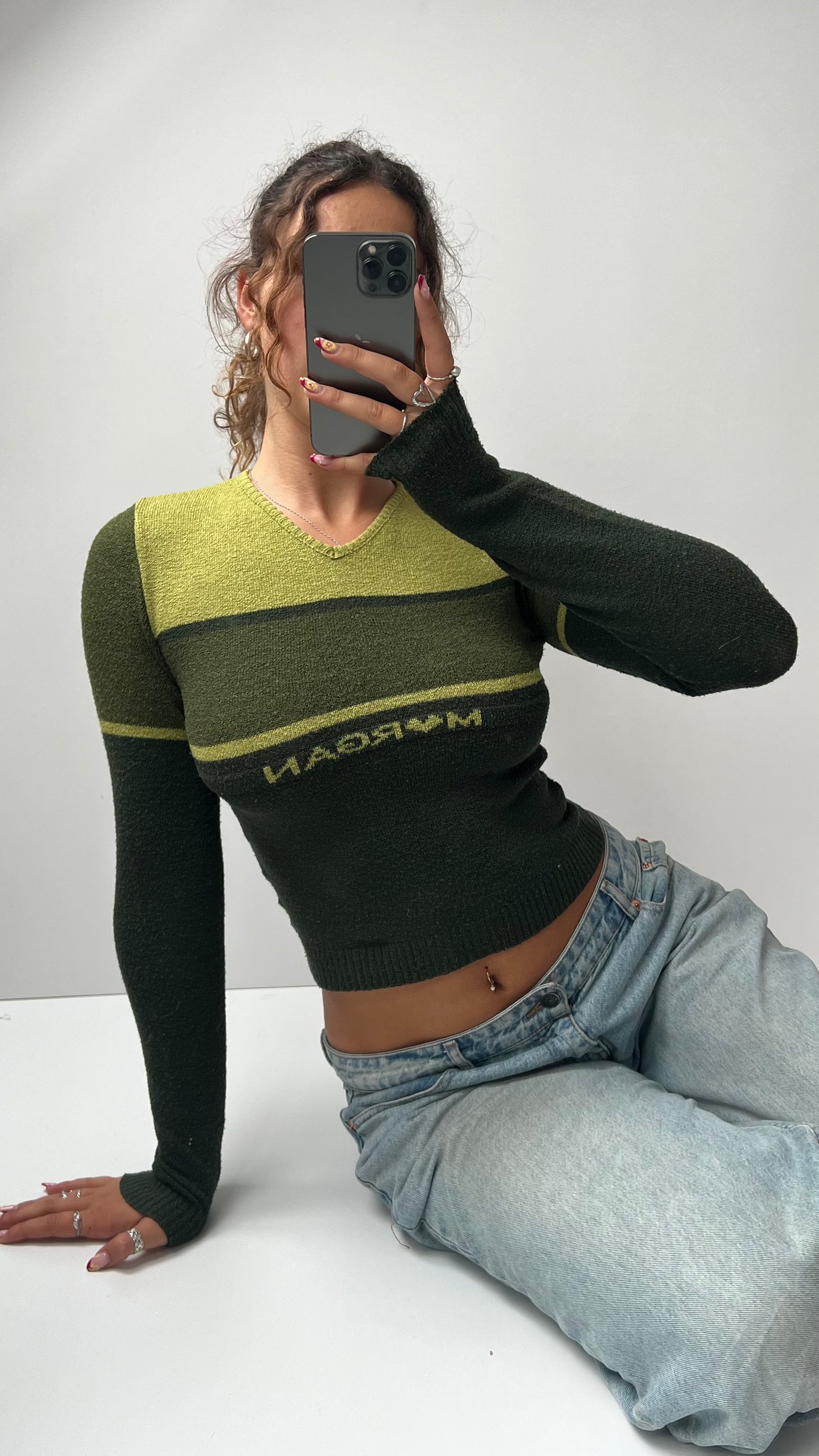 00s Morgan De Toi green jumper- size S