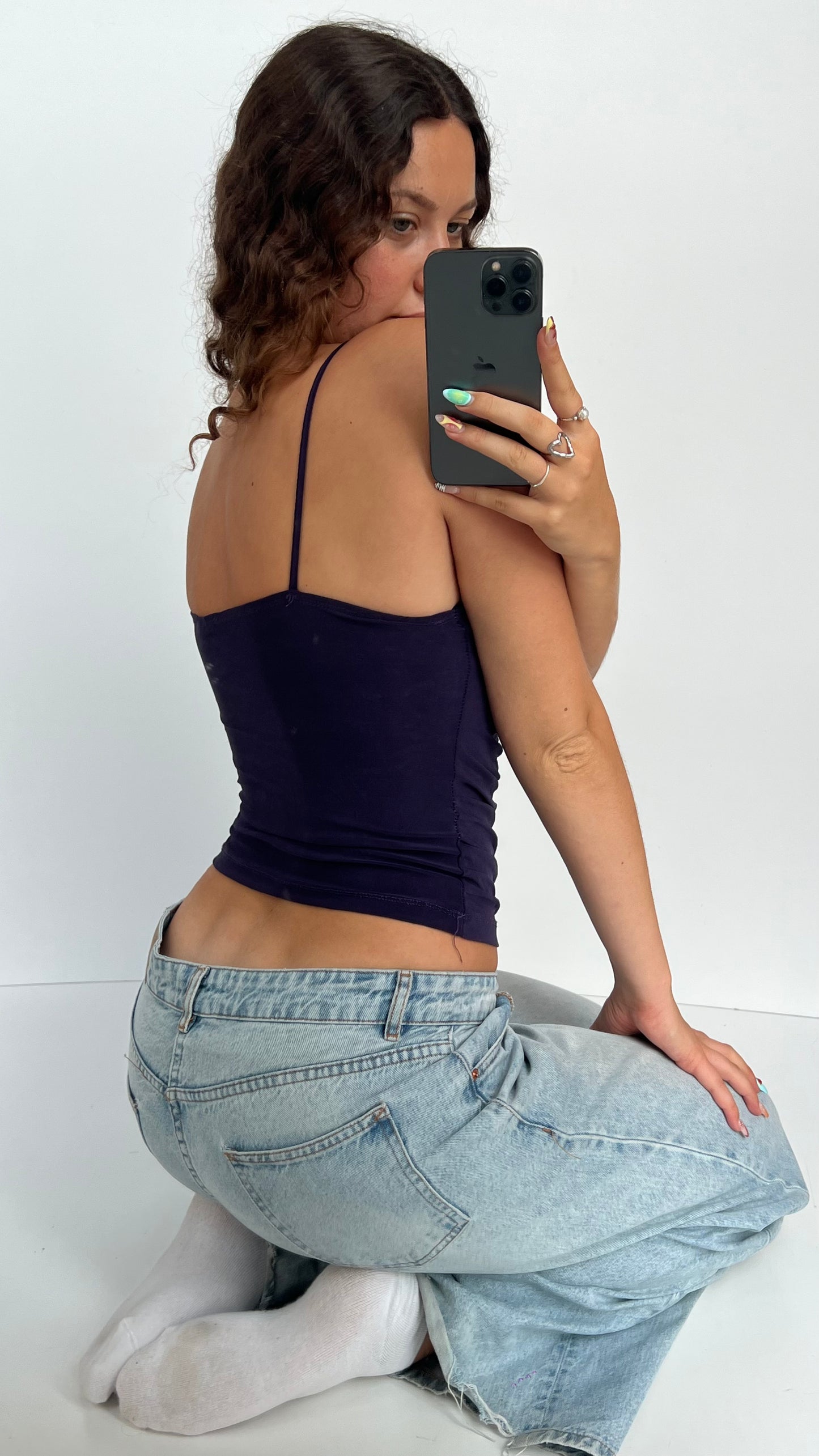 00s purple rhinestone cami- size S