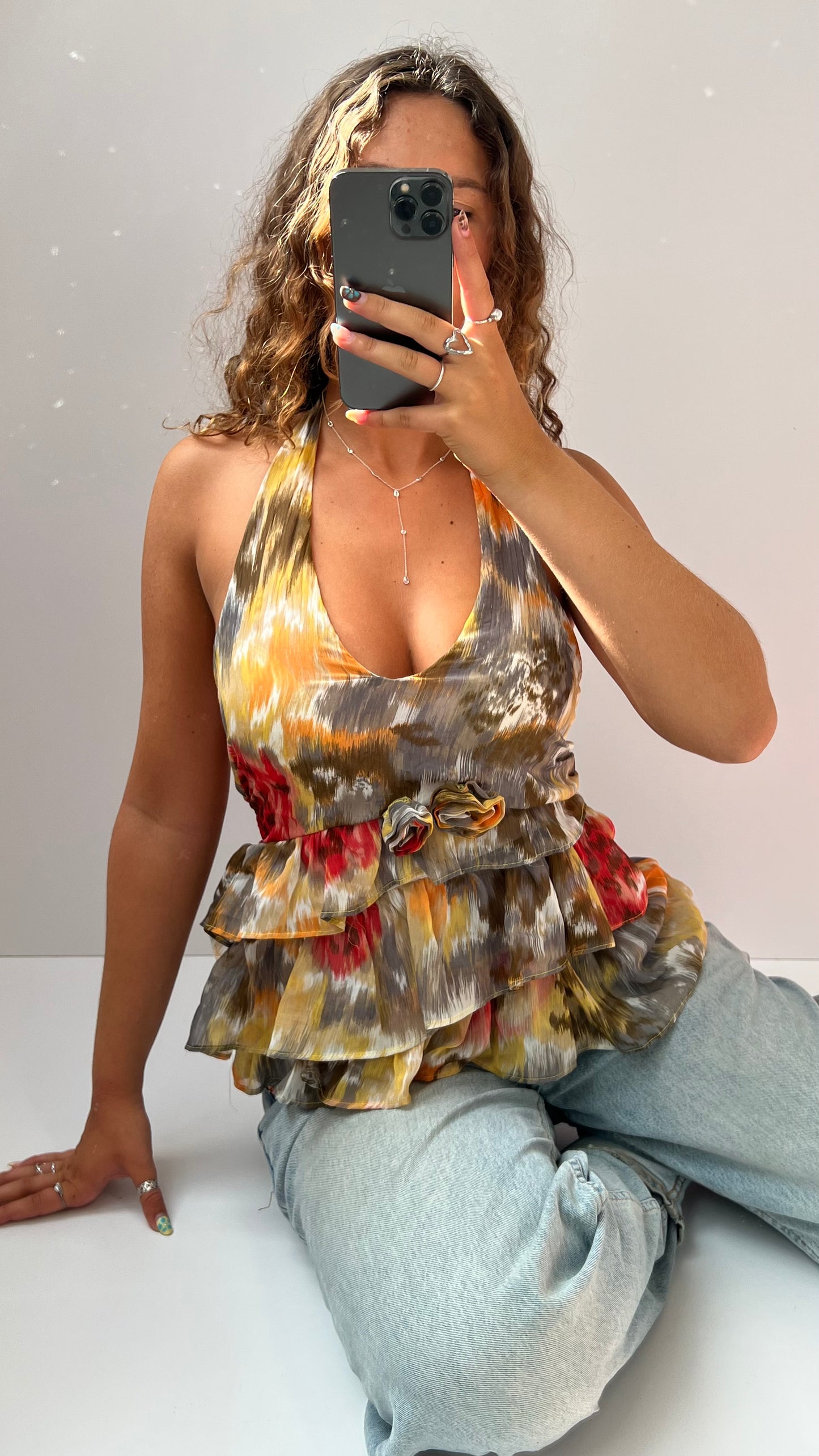 00s mesh babydoll cami- size M
