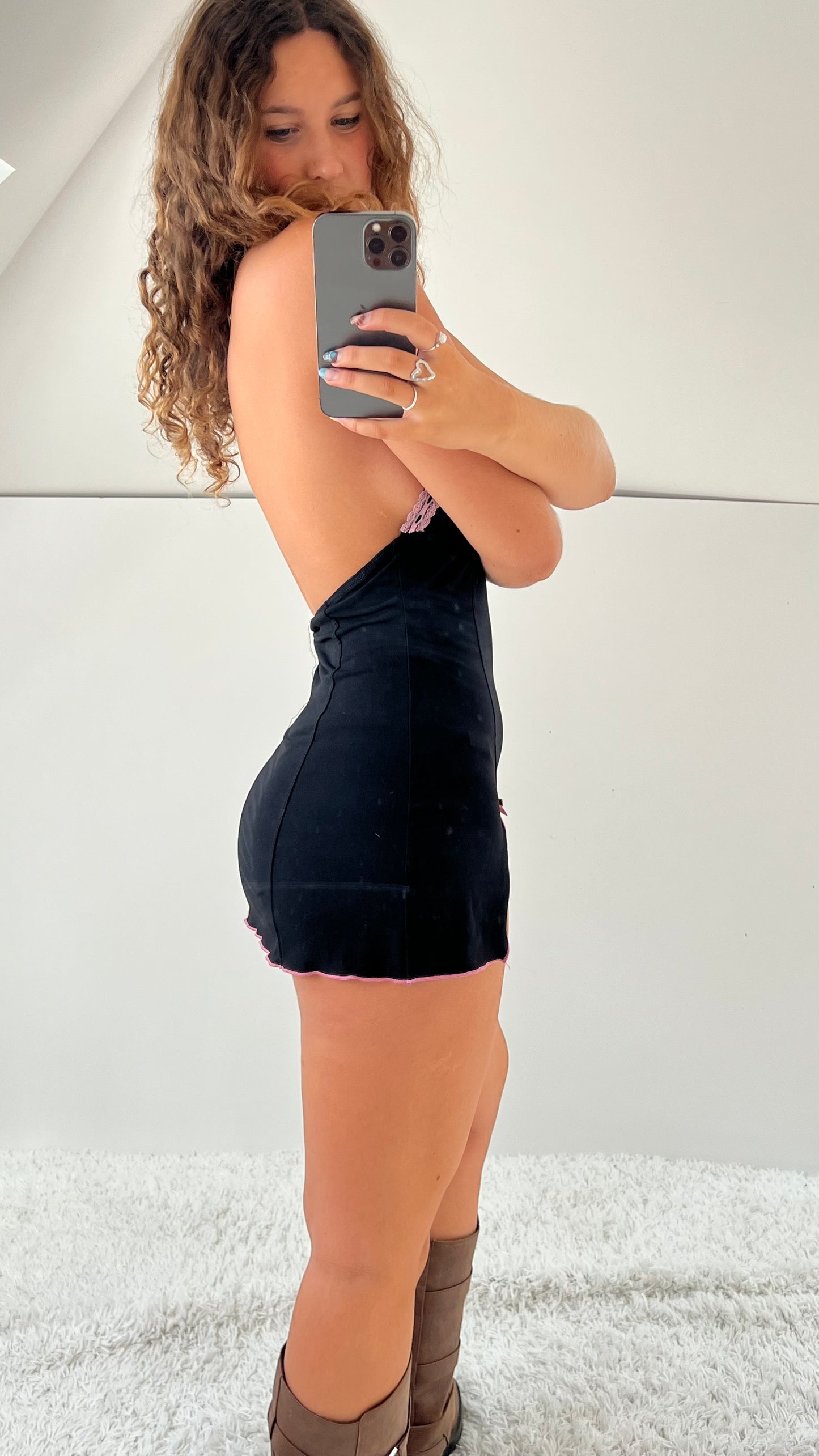 00s black mini dress- size XS
