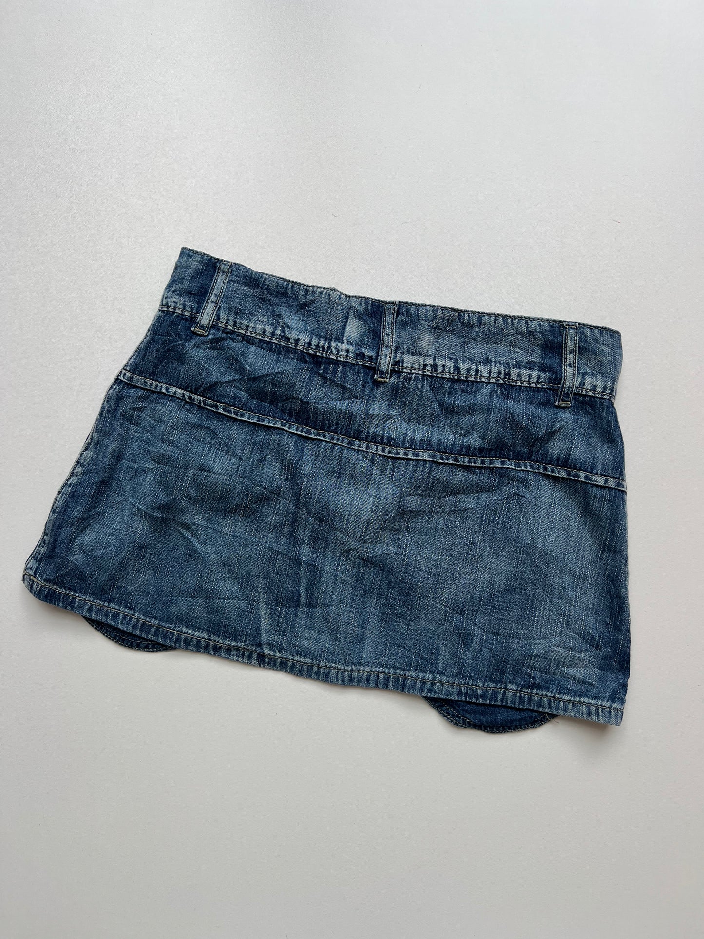 00s denim mini skirt- size XS