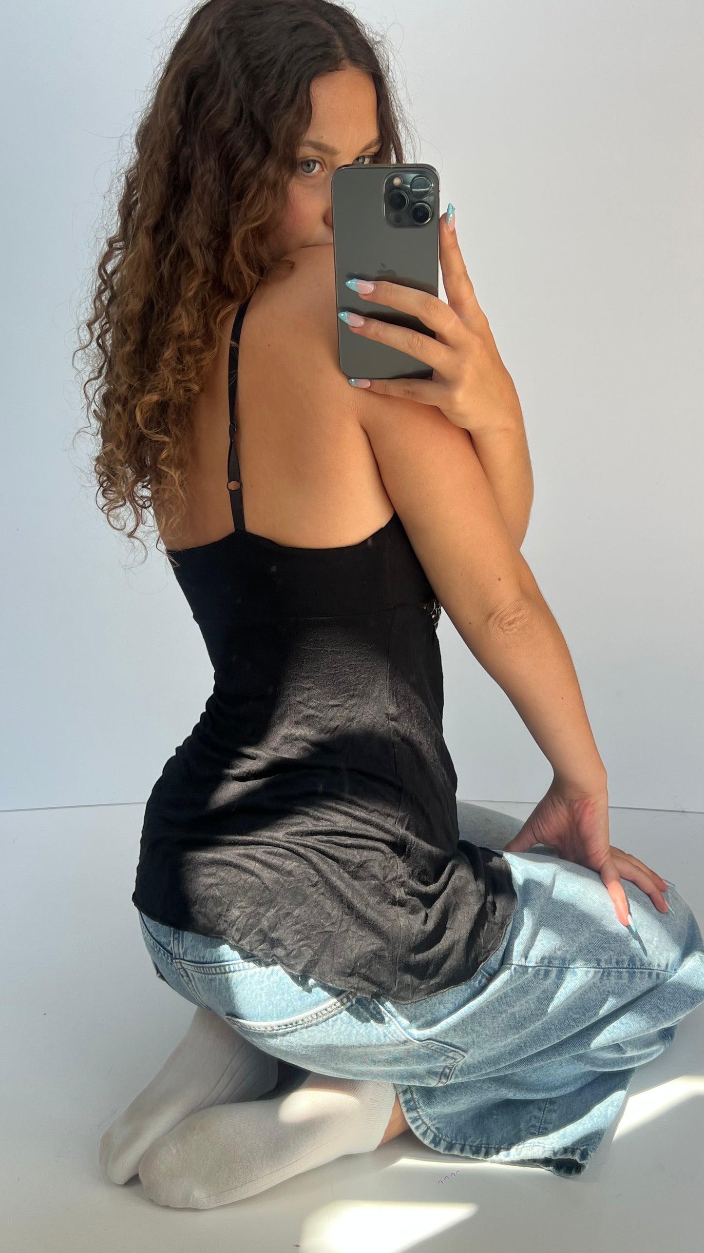 00s black gem babydoll cami- size S