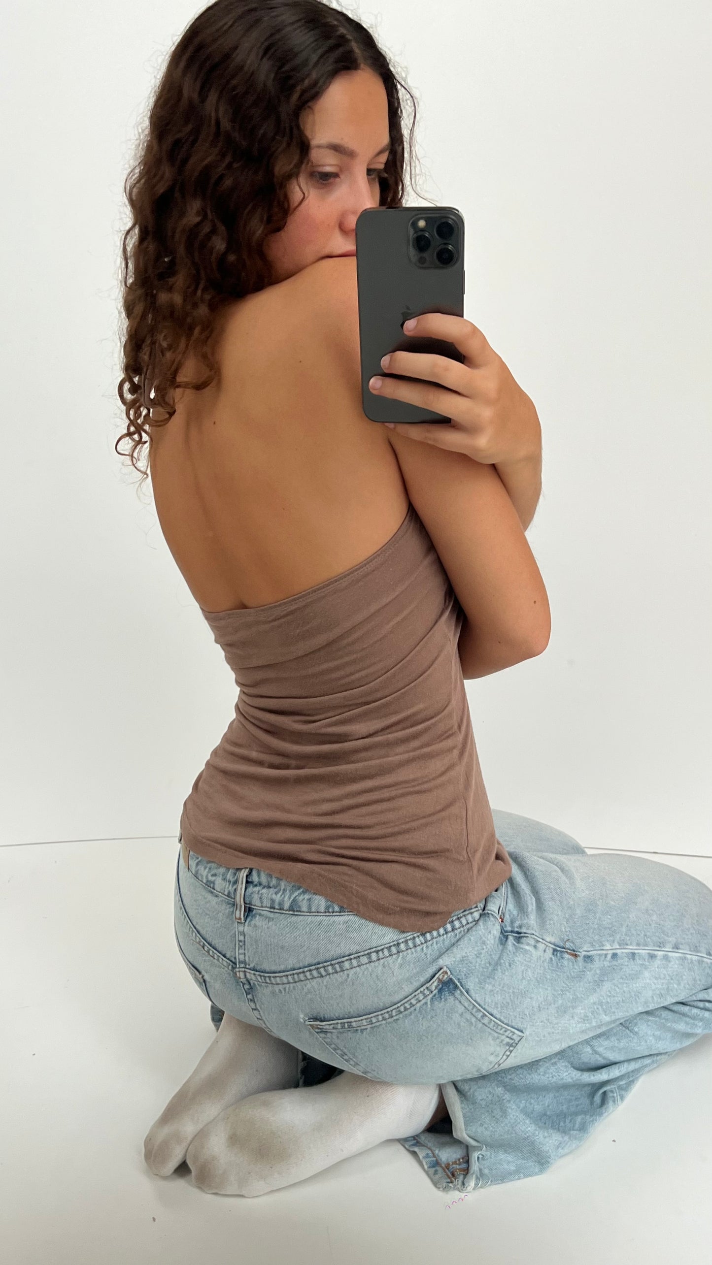 00s brown babydoll cami- size S/M