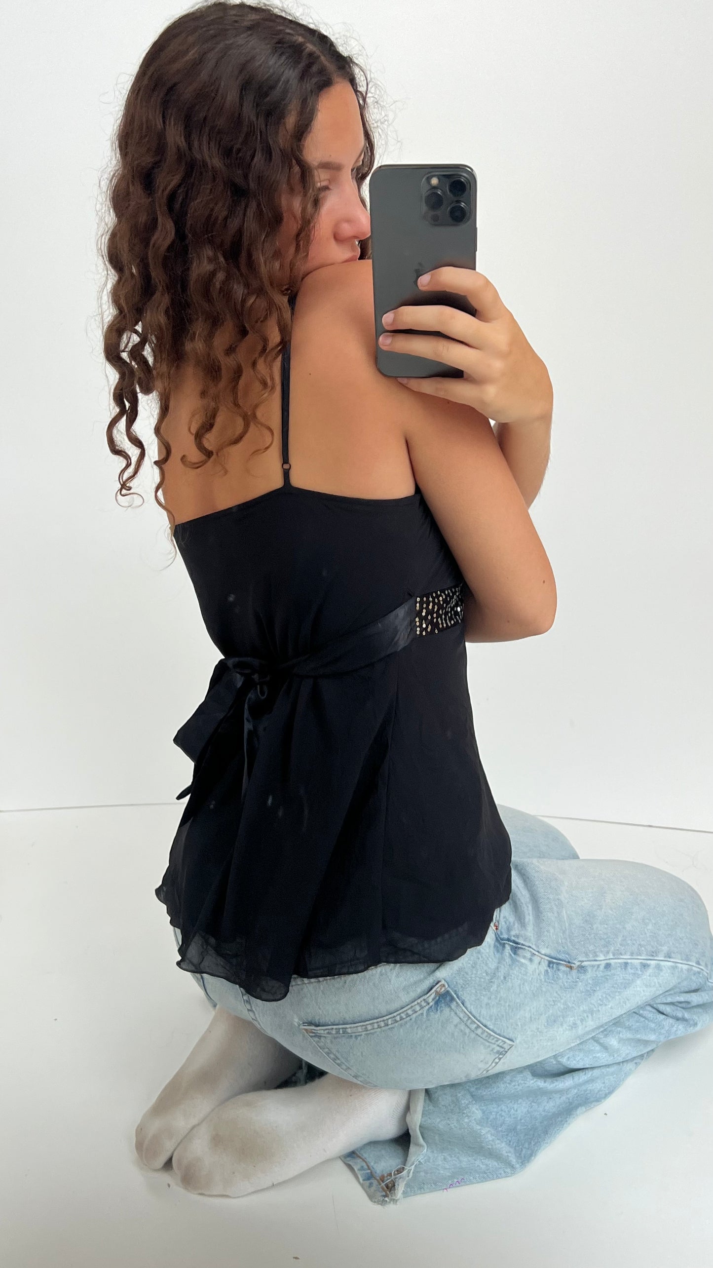00s black sequin cami- size M/L