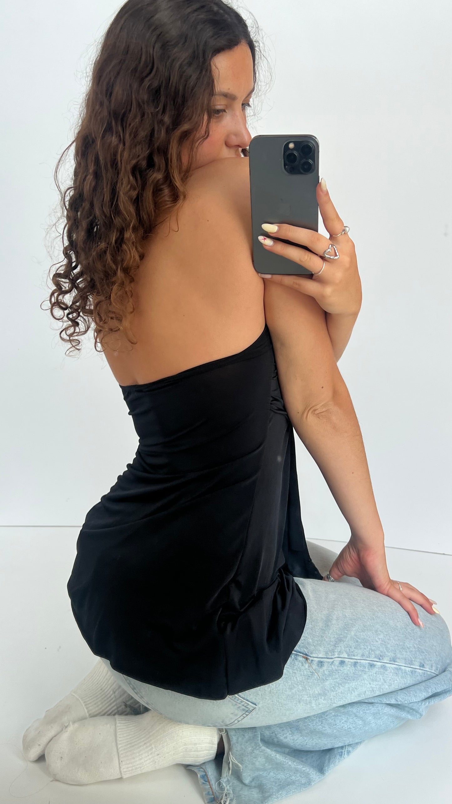 00s black babydoll cami- size M