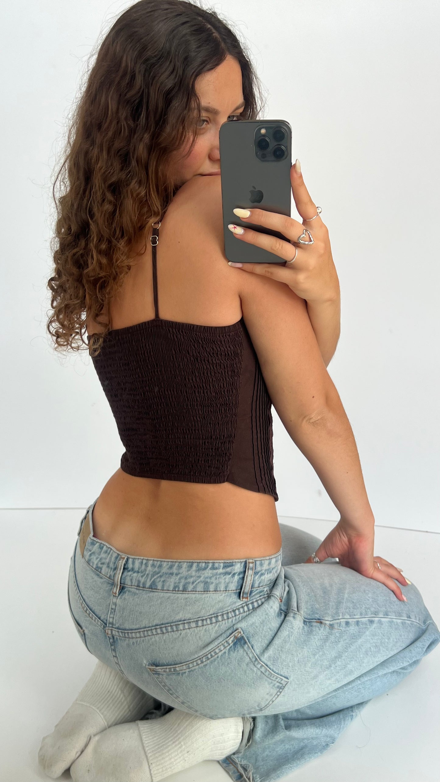 00s brown corset cami- size M