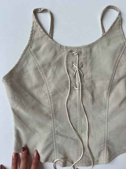 00s cream corset cami- size XS