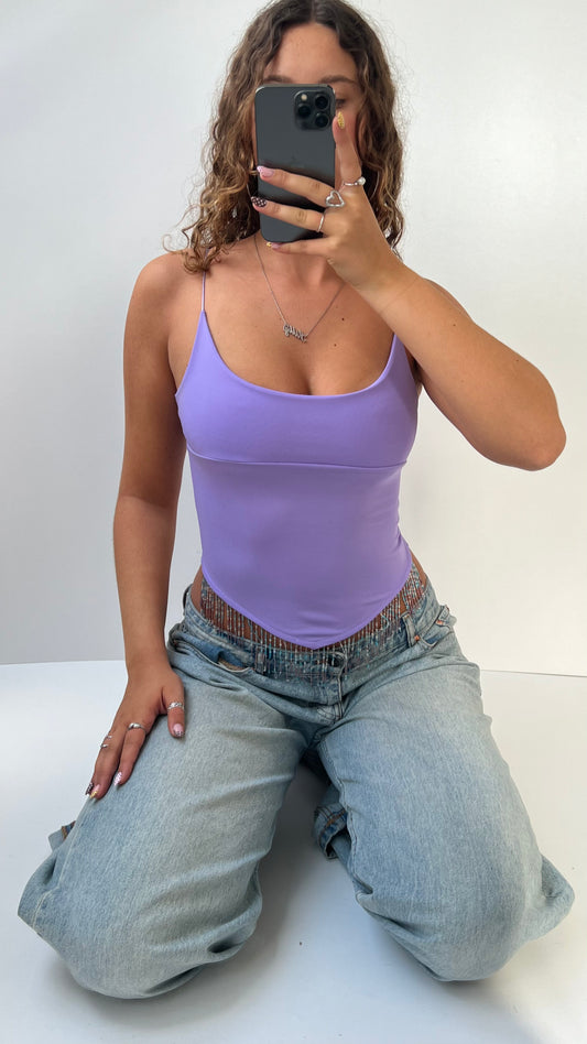 00s purple beaded cami- size S