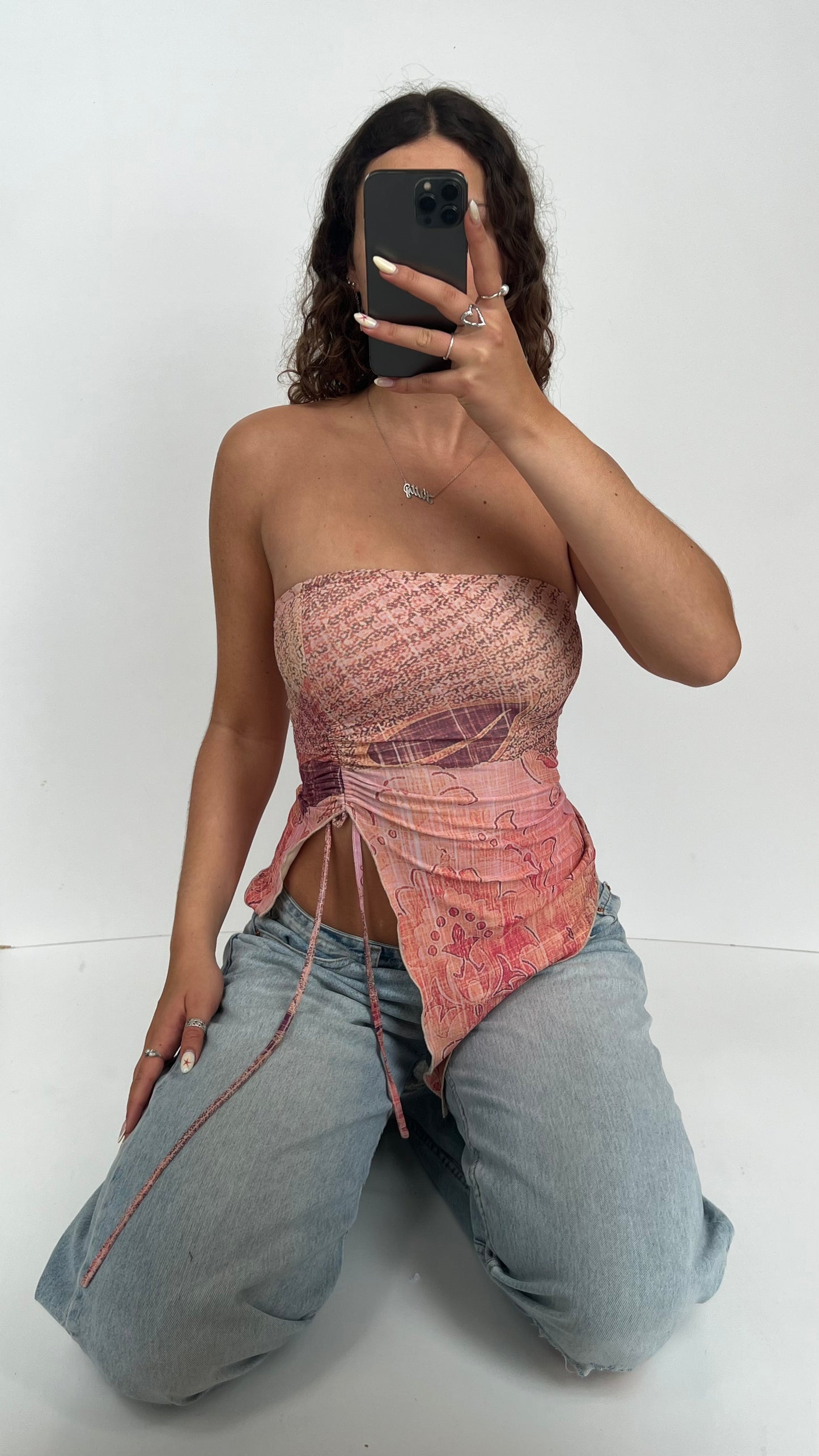 00s pink mesh cami- size XS