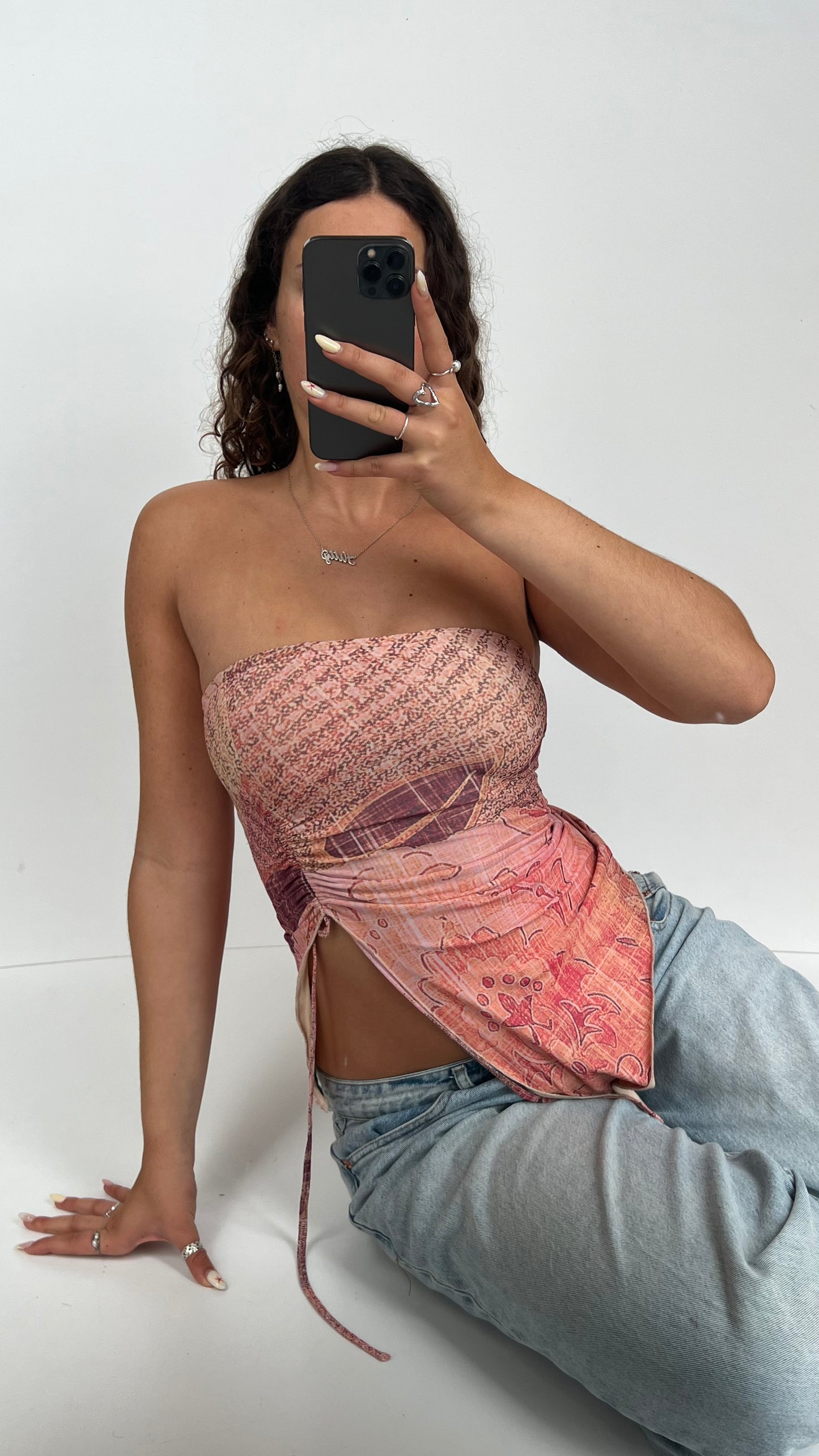 00s pink mesh cami- size XS