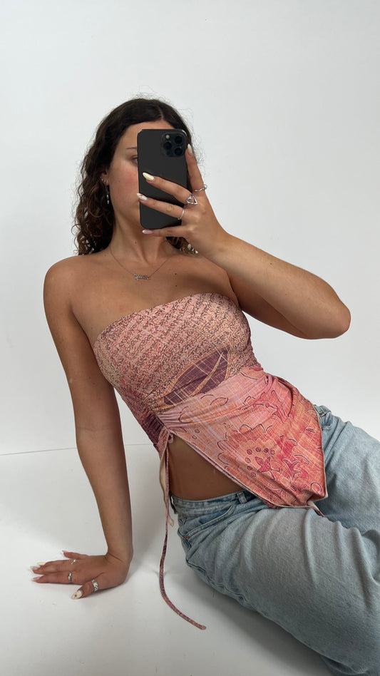00s pink mesh cami- size XS