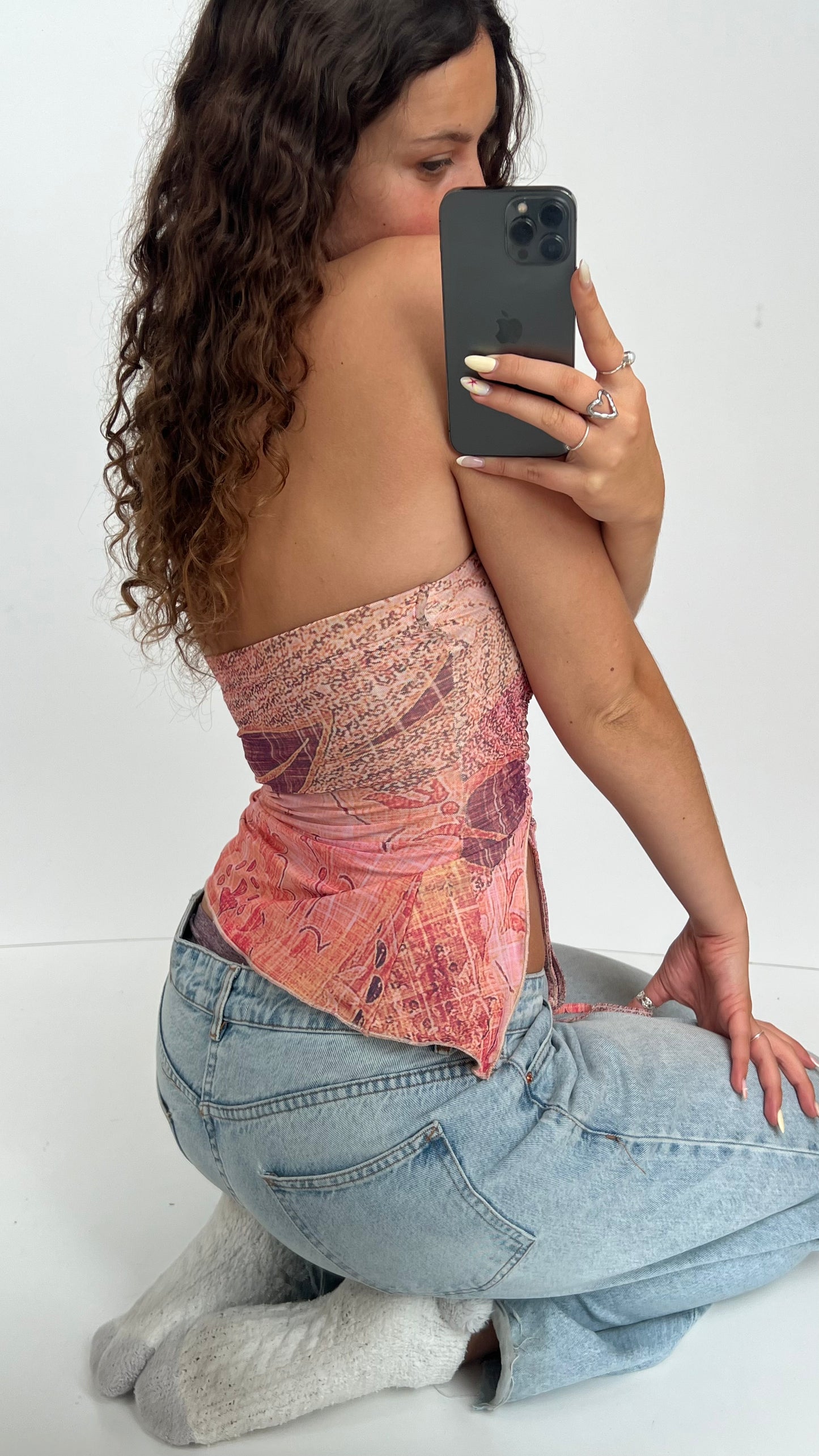 00s pink mesh cami- size XS