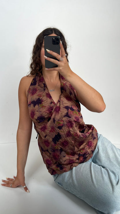 00s purple floral cami- size M
