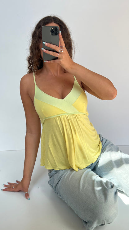 00s yellow babydoll cami- size S