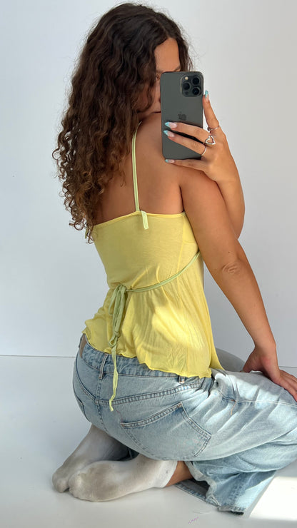 00s yellow babydoll cami- size S