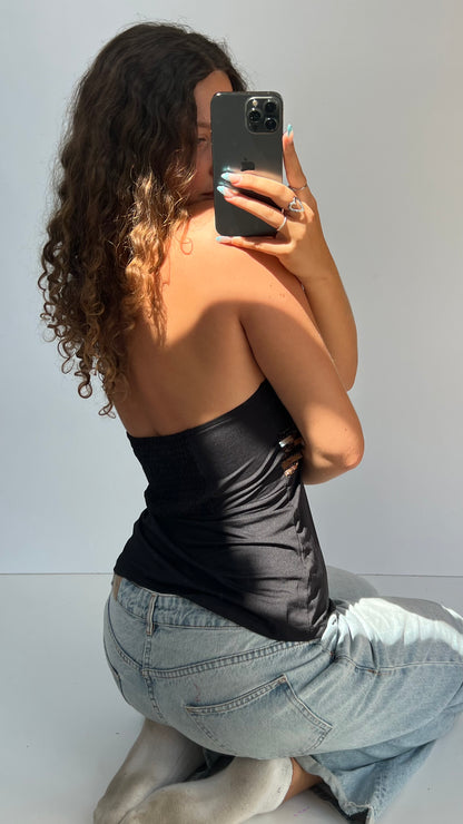 00s black sequin cami- size L