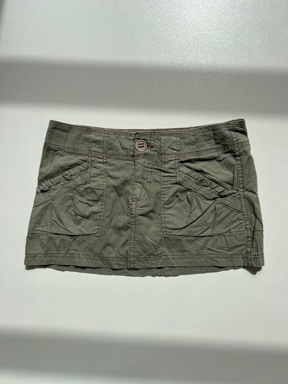 00s khaki mini skirt- size XS