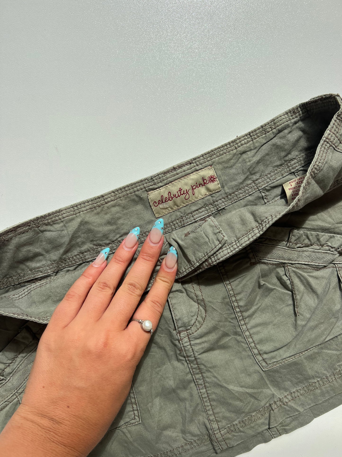 00s khaki mini skirt- size XS