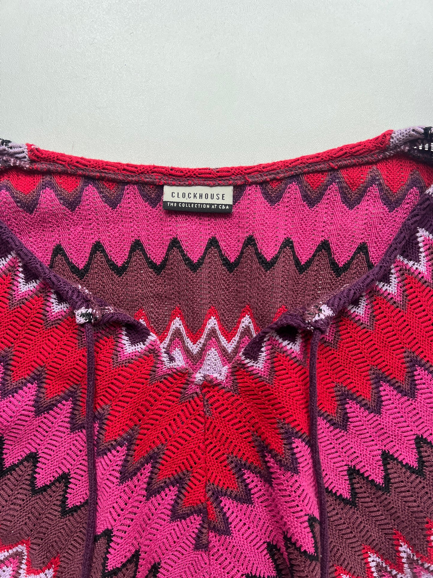 00s pink crochet top- size XS