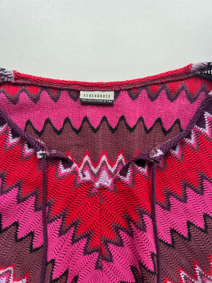 00s pink crochet top- size XS