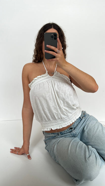 00s white bubble cami- size L