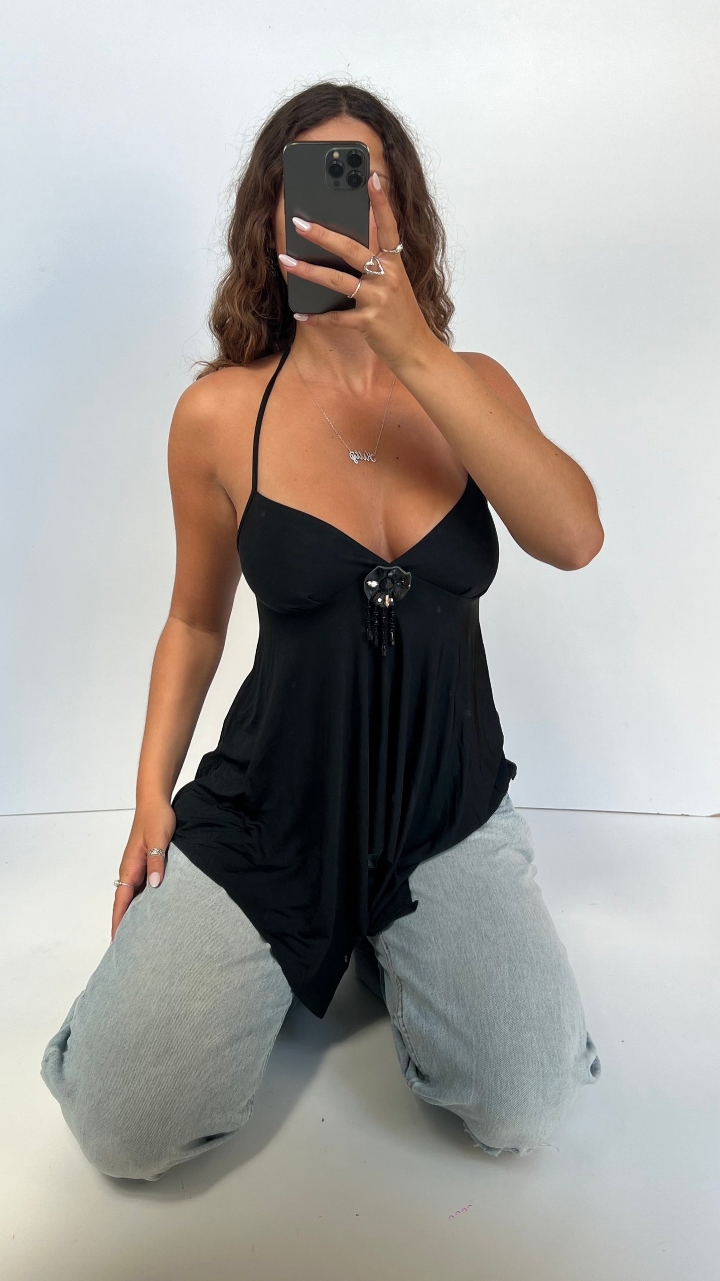 00s black babydoll cami- size XS