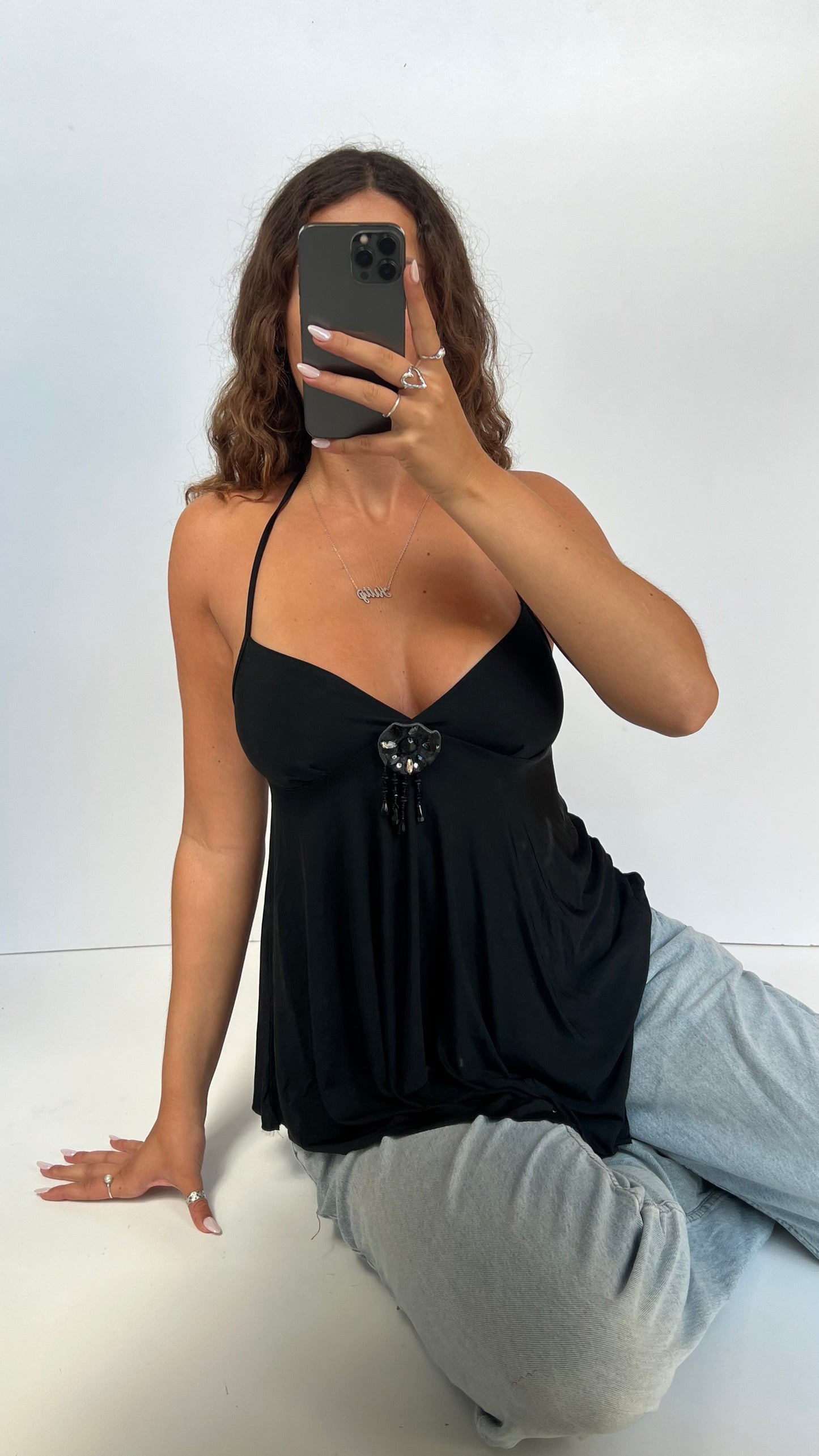 00s black babydoll cami- size XS